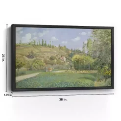 Kirklands Home A Cowherd at Valhermeil Framed Canvas Art Print Green
