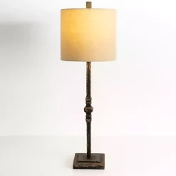 Hot Kirklands Home Abbott Antique Black Buffet Lamp Tan