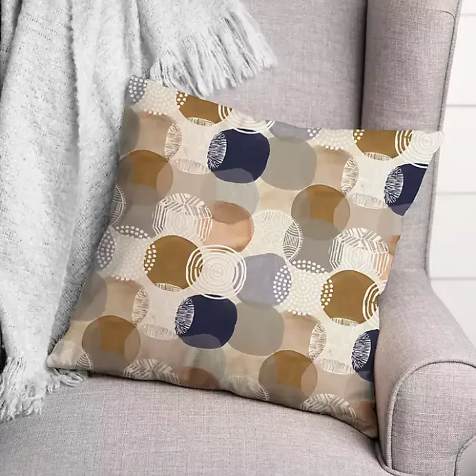Hot Kirklands Home Abstract Circles Indoor/Outdoor Pillow Multi