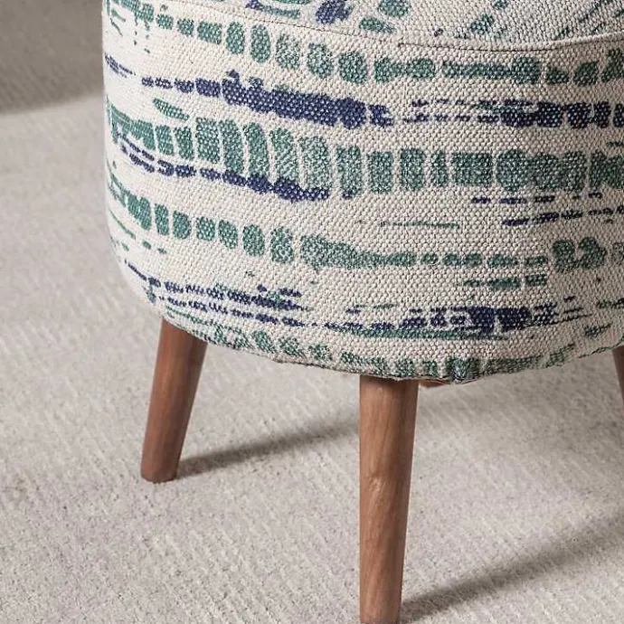 Sale Kirklands Home Abstract Lines Wood Ottoman Stool