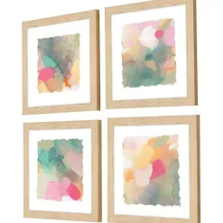 Best Kirklands Home Abstract Pastels Framed Art Prints, Set of 4 Multi