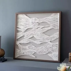 Hot Kirklands Home Abstract Rice Paper Framed Wall Plaque