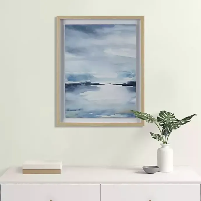 Hot Kirklands Home Abstract Sparkling Sea Framed Wall Art Blue
