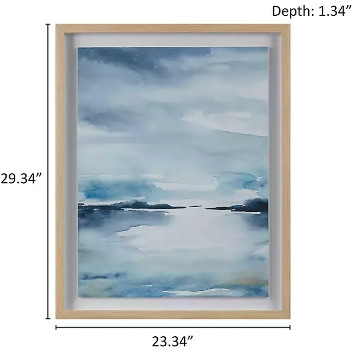 Hot Kirklands Home Abstract Sparkling Sea Framed Wall Art Blue