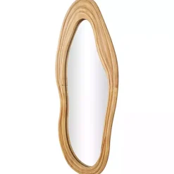 Online Kirklands Home Abstract Wavy Wood Wall Mirror