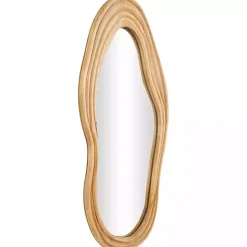 Online Kirklands Home Abstract Wavy Wood Wall Mirror