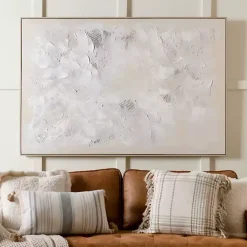 Hot Kirklands Home Abstract White Framed Canvas Art Print