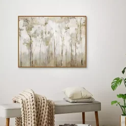 Kirklands Home Abstract Woodland Forest Framed Canvas Art Print
