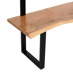 Kirklands Home Acacia Wood Modern Storage Hooks Hall Tree