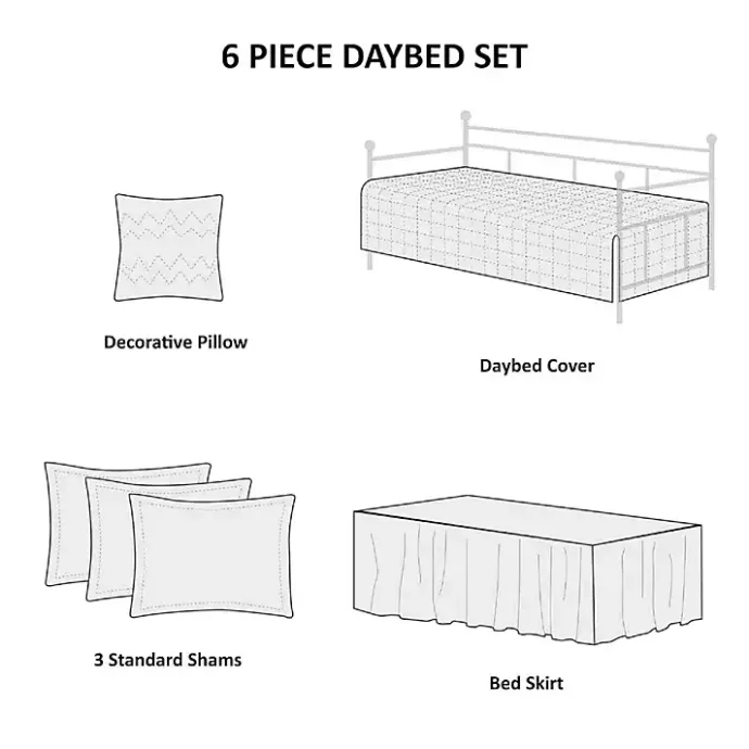 Online Kirklands Home Adley Reversible Daybed 6-pc. Quilt Cover Set