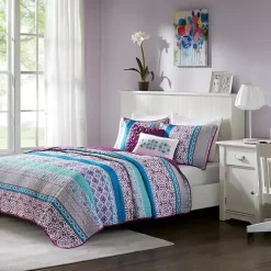 New Kirklands Home Adley Reversible Twin XL 4-pc. Quilt Set