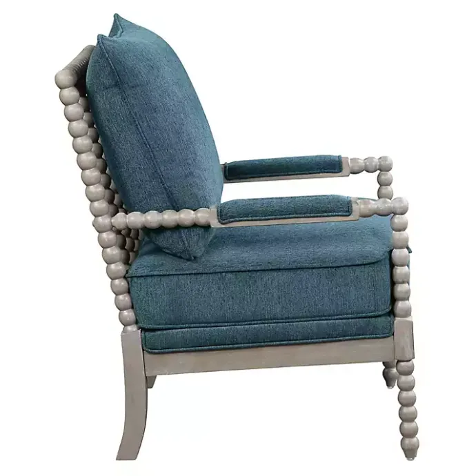 Clearance Kirklands Home Aegean Liam Turned Leg Accent Chair Blue