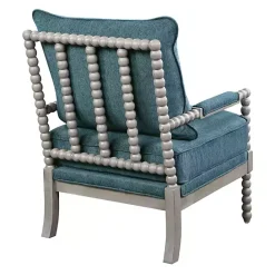 Clearance Kirklands Home Aegean Liam Turned Leg Accent Chair Blue