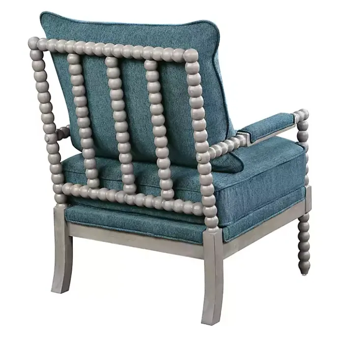 Clearance Kirklands Home Aegean Liam Turned Leg Accent Chair Blue