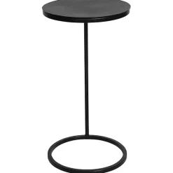 Sale Kirklands Home Aged Metal Frame Slab Top Accent Table Black
