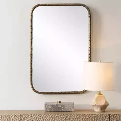 Clearance Kirklands Home Aged Bronze Hammered Metal Wall Mirror