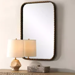 Clearance Kirklands Home Aged Bronze Hammered Metal Wall Mirror