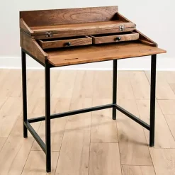 Kirklands Home Aiden Acacia Wood Writing Desk