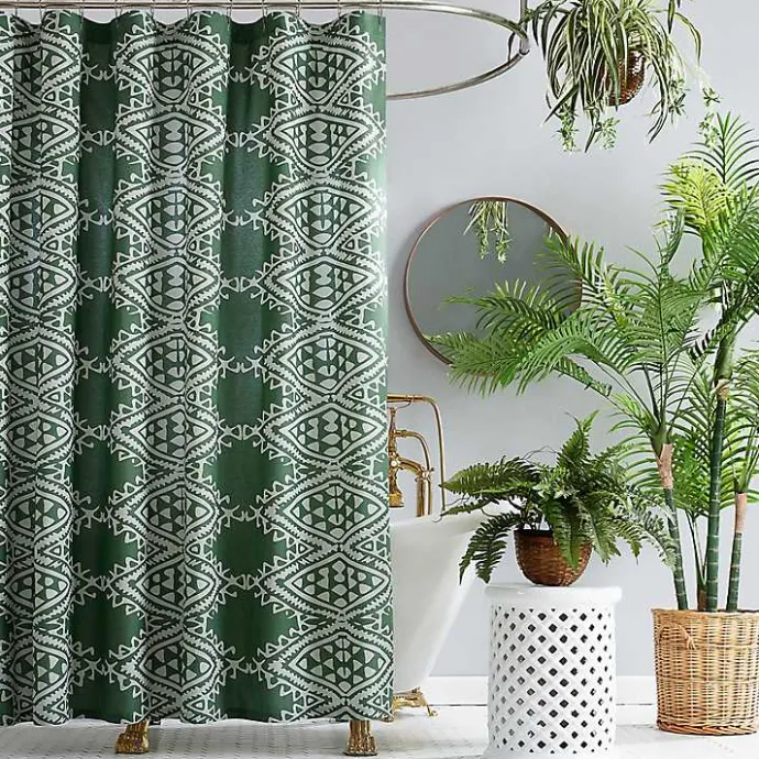 Outlet Kirklands Home Aisha Shower Curtain Green