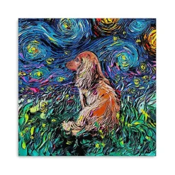 Clearance Kirklands Home Aja Trier Dachshund III Starry Night Canvas Print
