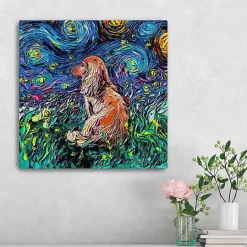 Clearance Kirklands Home Aja Trier Dachshund III Starry Night Canvas Print