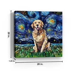 Sale Kirklands Home Aja Trier Golden Starry Night Canvas Art Print