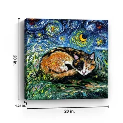 Sale Kirklands Home Aja Trier Sleepy Calico Starry Night Canvas Print