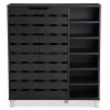 New Kirklands Home Aldrich Black Slatted Shoe Storage Cabinet