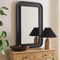 Clearance Kirklands Home Alessa Black Rectangular Wall Mirror