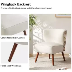 Hot Kirklands Home Alex Upholstered Floral Back Accent Chair Ivory