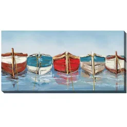 Hot Kirklands Home All in a Row Outdoor Canvas Art Print Blue