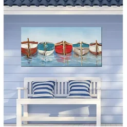 Hot Kirklands Home All in a Row Outdoor Canvas Art Print Blue