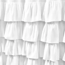 Clearance Kirklands Home Allison Ruffle Shower Curtain White