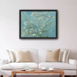 Clearance Kirklands Home Almond Blossom Framed Canvas Art Print, 42x32 in. Blue