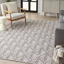 Outlet Kirklands Home Aloha Ash Botanical Indoor/Outdoor Area Rug, 3x5