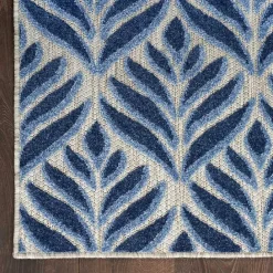 Hot Kirklands Home Aloha Botanical Indoor/Outdoor Rug, 3x5 Blue
