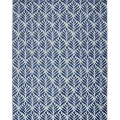 New Kirklands Home Aloha Botanical Indoor/Outdoor Rug, 5x7 Blue