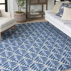 Sale Kirklands Home Aloha Botanical Indoor/Outdoor Rug, 6x9 Blue