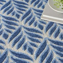 Sale Kirklands Home Aloha Botanical Indoor/Outdoor Rug, 6x9 Blue