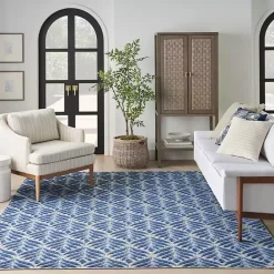 Sale Kirklands Home Aloha Botanical Indoor/Outdoor Rug, 6x9 Blue