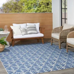Hot Kirklands Home Aloha Botanical Indoor/Outdoor Rug, 7x10 Blue
