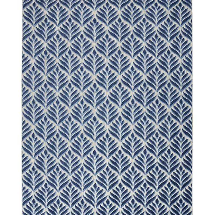 Best Kirklands Home Aloha Blue Botanical Indoor/Outdoor Area Rug, 9x12
