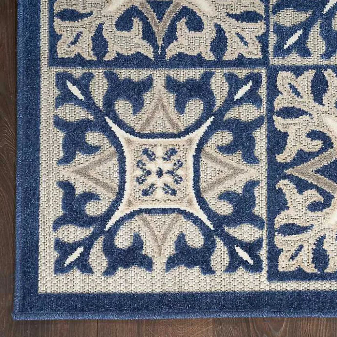 Online Kirklands Home Aloha Blue Geometric Indoor/Outdoor Area Rug, 5x7
