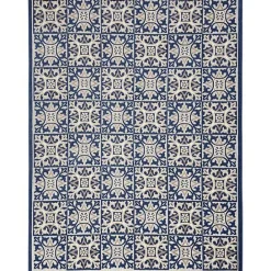 Outlet Kirklands Home Aloha Blue Geometric Indoor/Outdoor Area Rug, 6x9