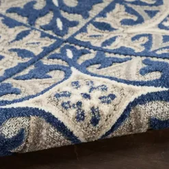 Outlet Kirklands Home Aloha Blue Geometric Indoor/Outdoor Area Rug, 6x9