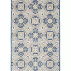 Hot Kirklands Home Aloha Blue Medallion Indoor/Outdoor Area Rug, 5x7