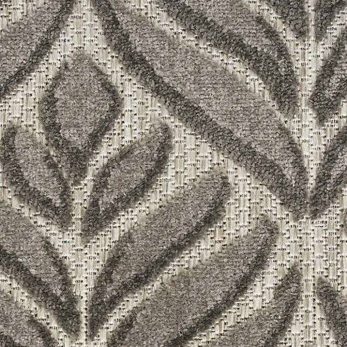 Online Kirklands Home Aloha Botanical Indoor/Outdoor Rug, 5x7 Gray