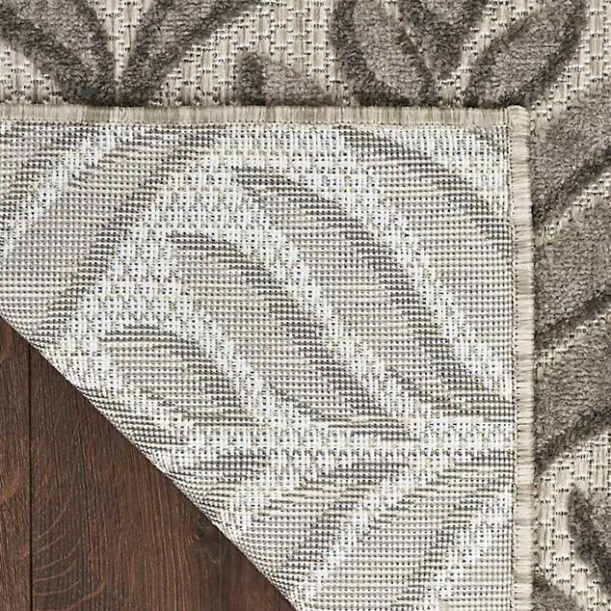 Online Kirklands Home Aloha Botanical Indoor/Outdoor Rug, 5x7 Gray