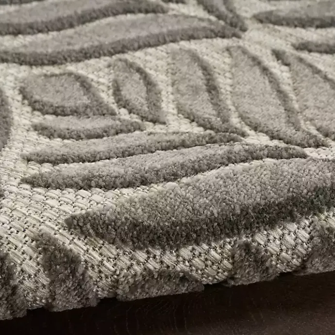 Online Kirklands Home Aloha Botanical Indoor/Outdoor Rug, 5x7 Gray
