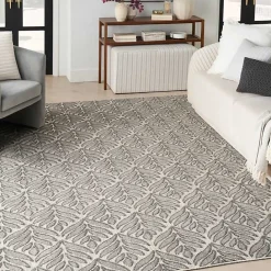 Sale Kirklands Home Aloha Botanical Indoor/Outdoor Rug, 7x10 Gray